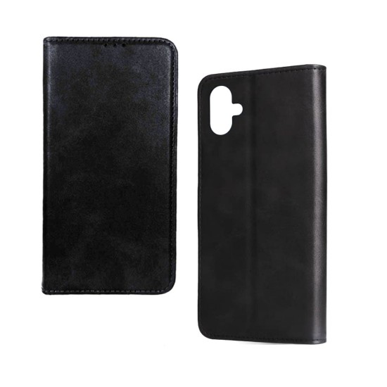 Leather Flip Cover with Internal Pocket for Samsung Galaxy A04e Black